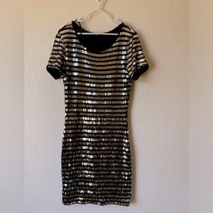 Forever 21 Black and Silver Sequin Dress